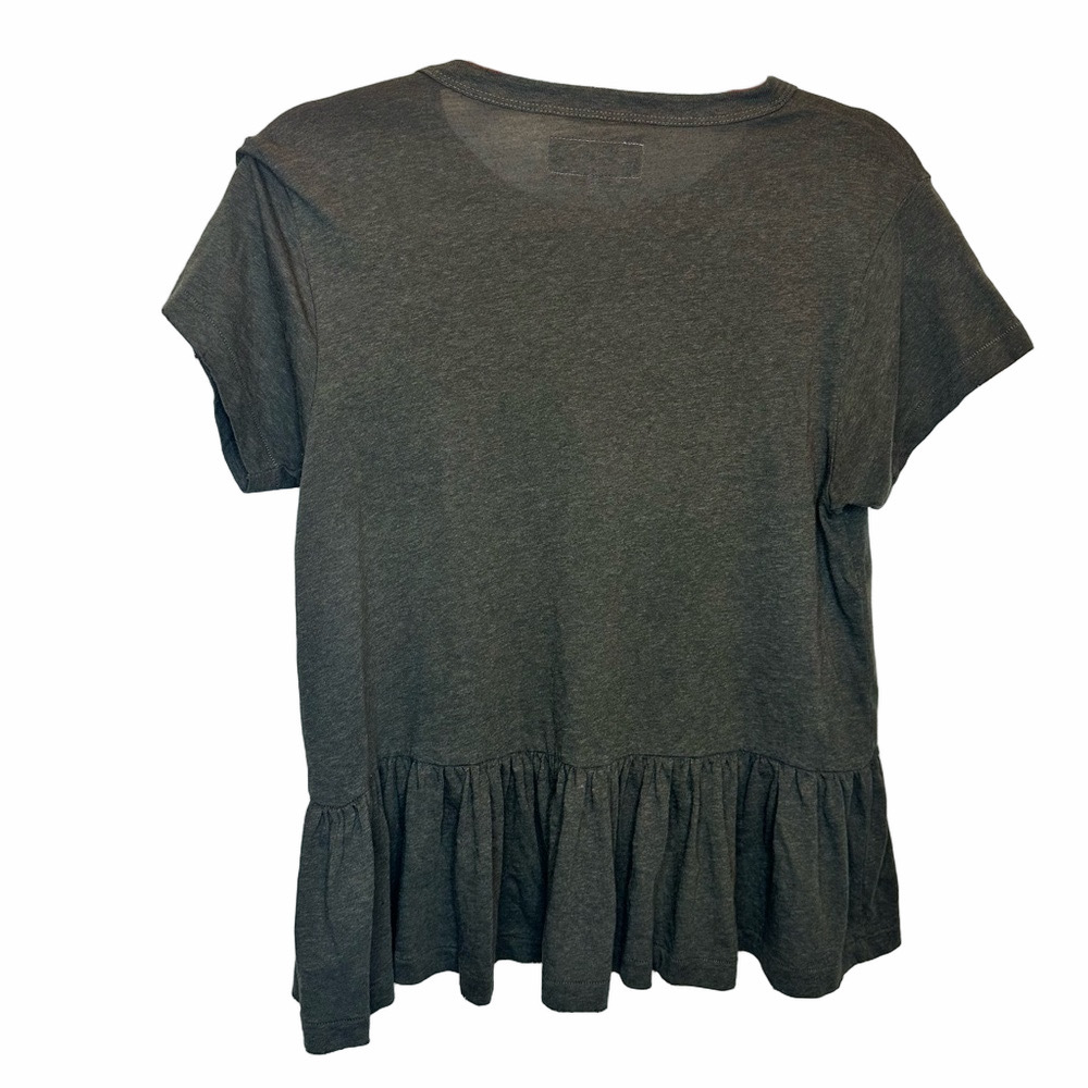 THE GREAT. Gray Ruffle Top Size 1 - Picture 8 of 15